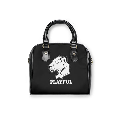 Playful Leather Shoulder Handbag