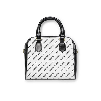 Playful White Leather AOP Shoulder Handbag II