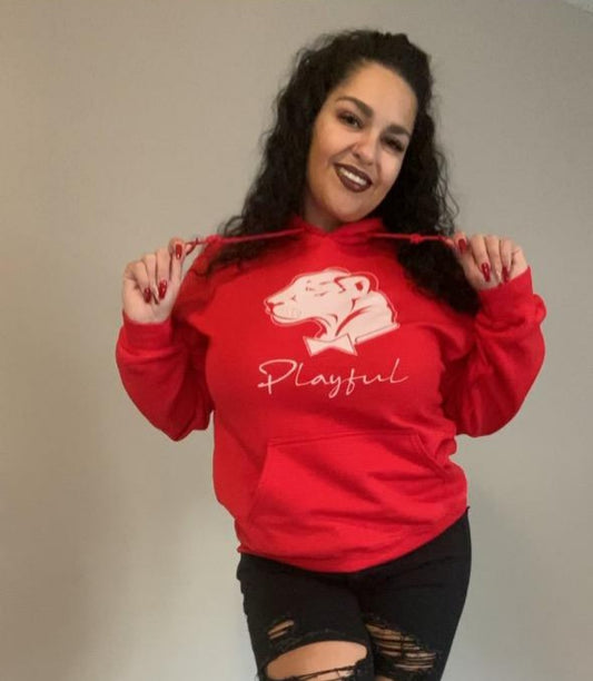 Playful White Signature (Unisex) Hoodie