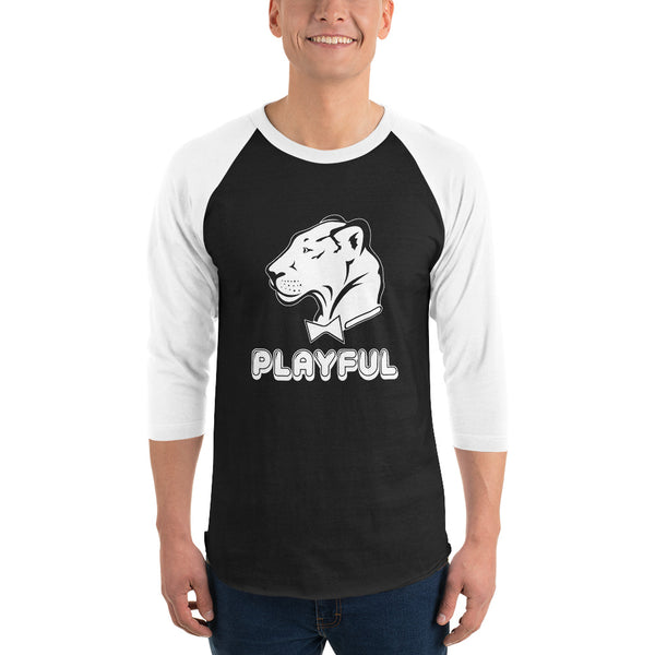 Playful Bubble Logo Men's 3/4 Sleeve Tee