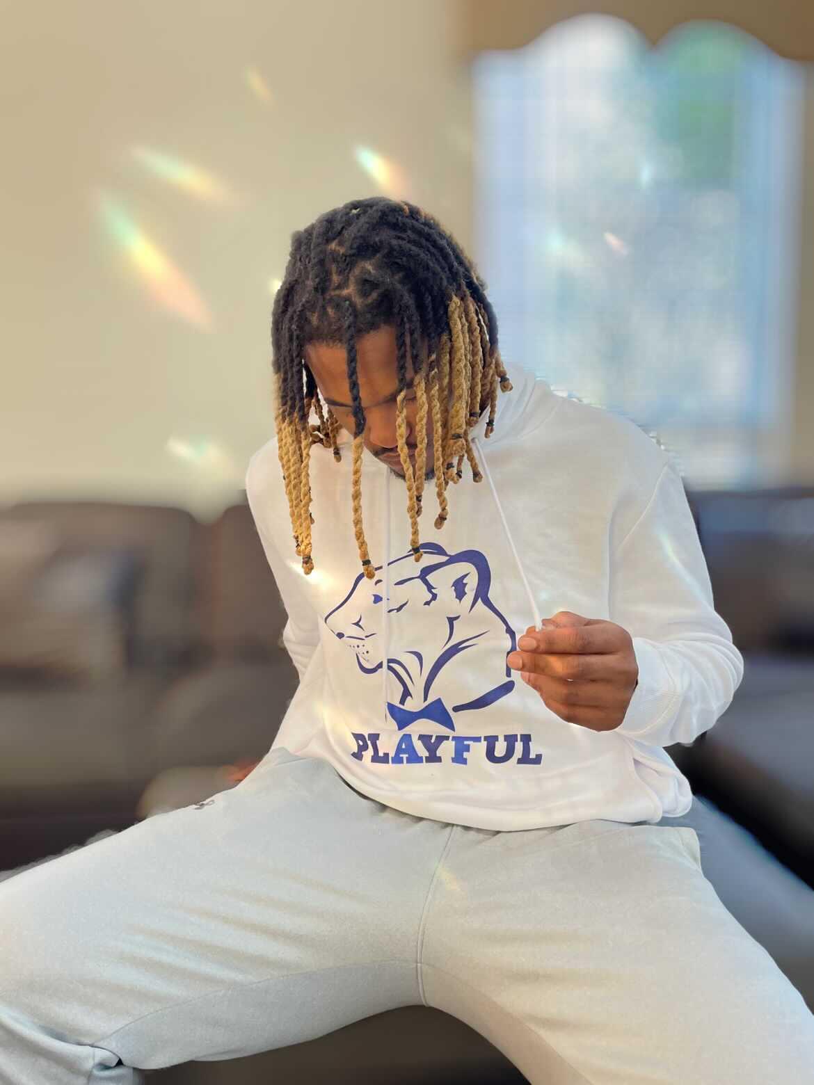 Playful AF Blue/Light Blue (Unisex) Hoodie