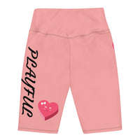 Playful Hearts All Over Print Biker Shorts