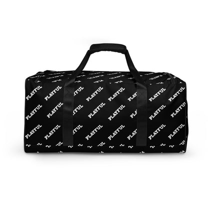 Playful Black All Over Duffle Bag