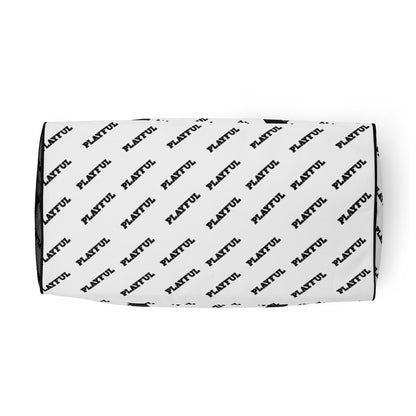 Playful White All Over Print Duffle bag