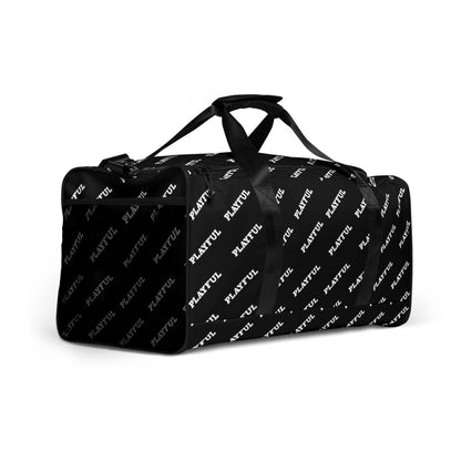 Playful Black All Over Duffle Bag