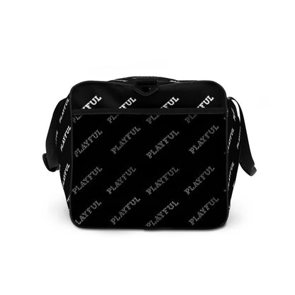 Playful Black All Over Duffle Bag