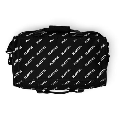 Playful Black All Over Duffle Bag