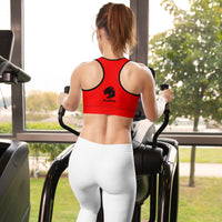 Playful Ladies Red Sports bra