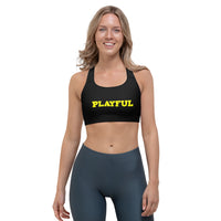 Playful Black w/Yellow Sports bra