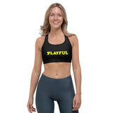 Playful Black w/Yellow Sports bra