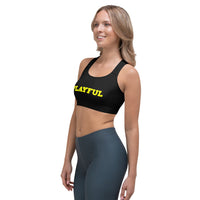 Playful Black w/Yellow Sports bra