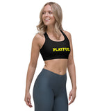Playful Black w/Yellow Sports bra