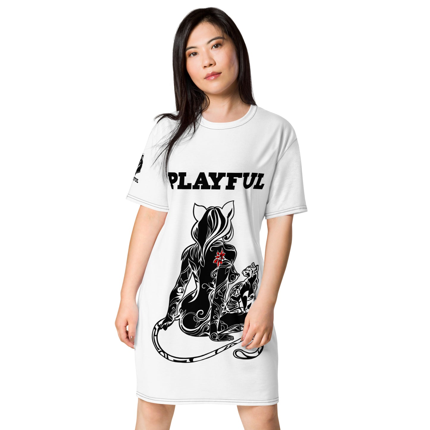 Playful & Frisky Sublimation T-Shirt Dress