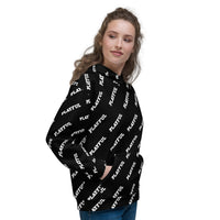Playful Black All Over Print (Unisex) Hoodie