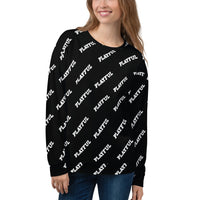 Playful Black All Over Print (Unisex) Sweatshirt