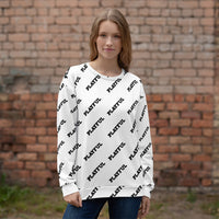 Playful White All Over (Unisex) Sweatshirt
