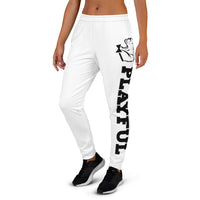 Playful Off White Unisex Joggers