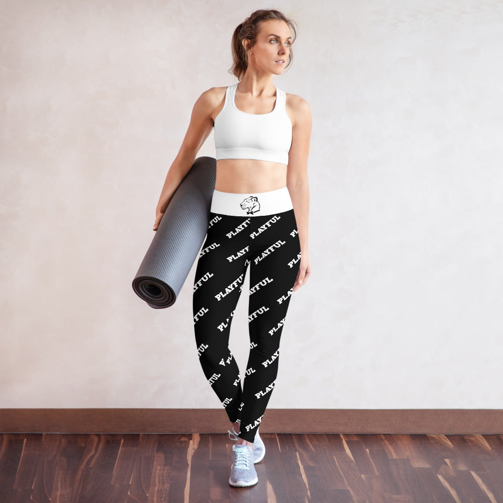 Playful Black AOP Leggings