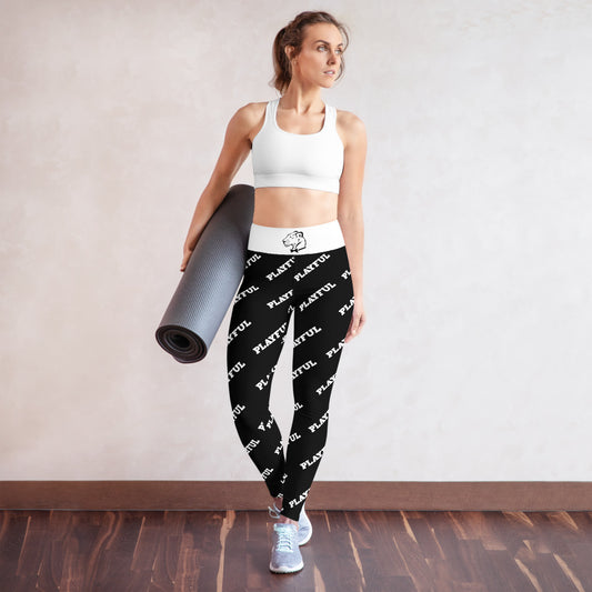 Playful Black AOP Leggings