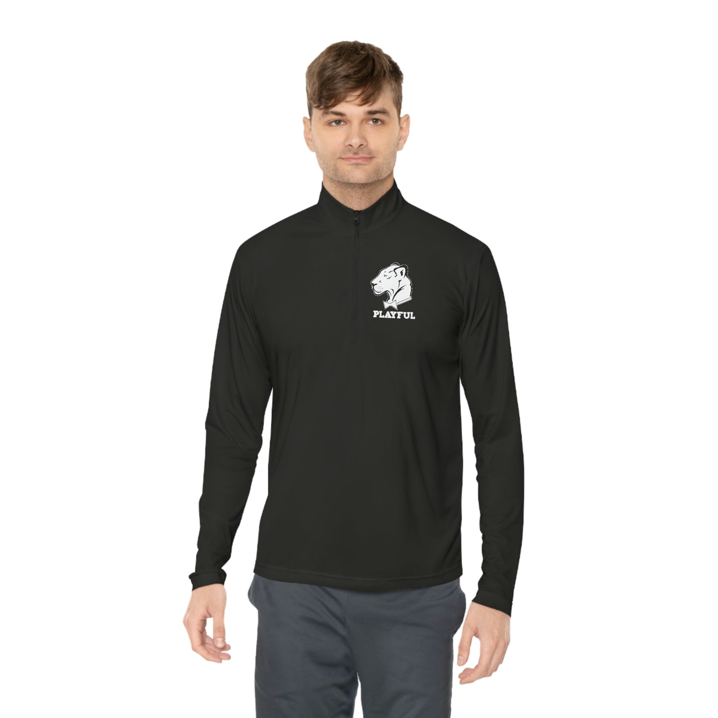 Playful Unisex Quarter-Zip Pullover