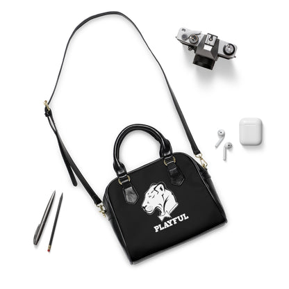 Playful Leather Shoulder Handbag