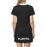 Playful Black T-Shirt Dress