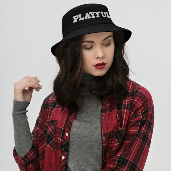 Playful Embroidered Bucket Hat
