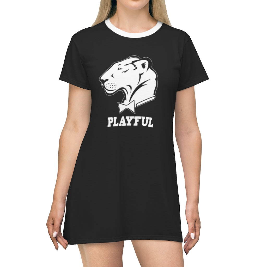 Playful Black T-Shirt Dress