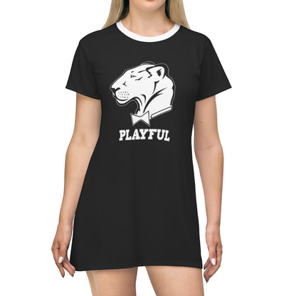 Playful Black T-Shirt Dress