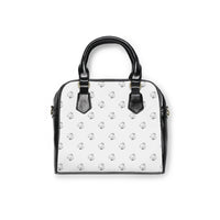 Playful Leather Black Logo Only Shoulder Handbag