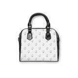 Playful Leather Black Logo Only Shoulder Handbag