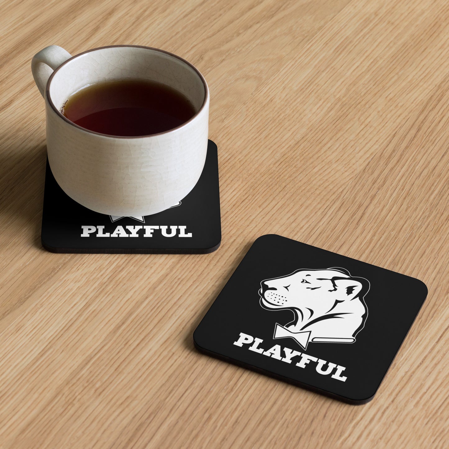 Playful Cork-Back Coaster