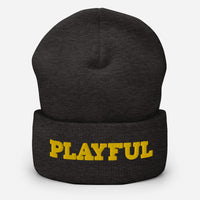Playful - Gold Cuffed Beanie