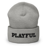 Playful - Black Cuffed Beanie
