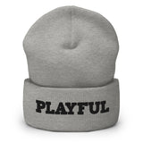 Playful - Black Cuffed Beanie