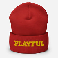 Playful - Gold Cuffed Beanie
