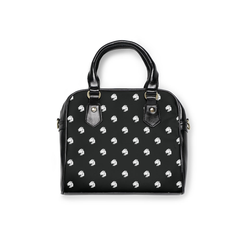 Playful Leather AOP Shoulder Handbag