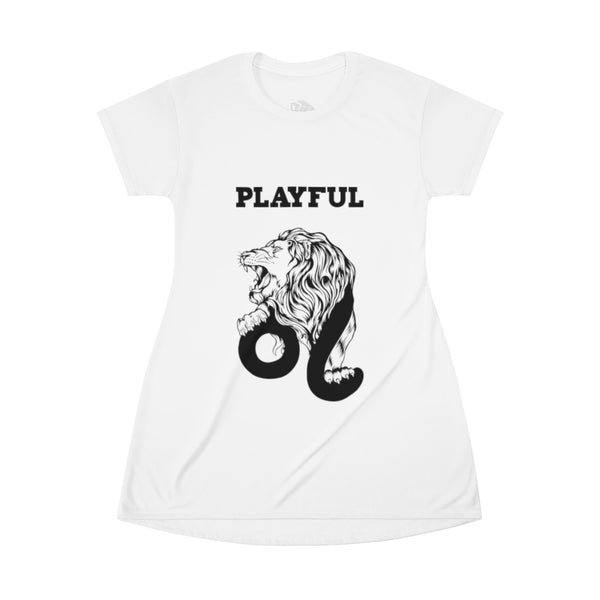 Playful Leo Ladies T-Shirt Dress