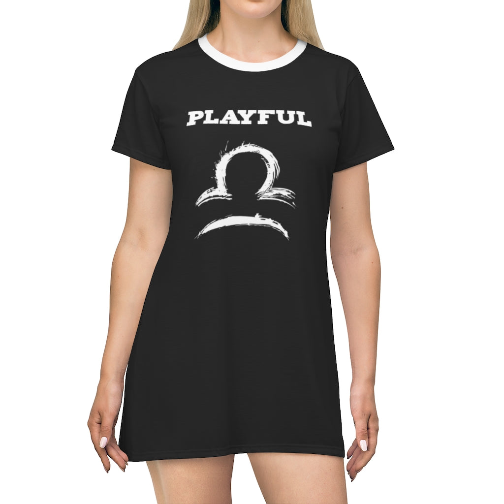 Playful Libra T-Shirt Dress