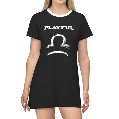 Playful Libra T-Shirt Dress