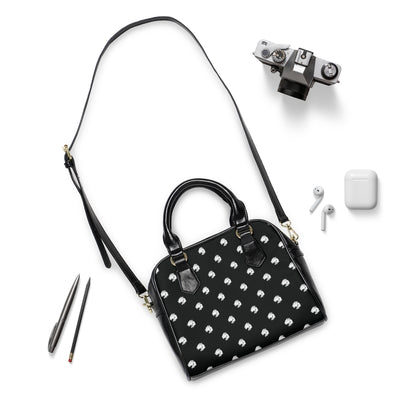 Playful Leather AOP Shoulder Handbag