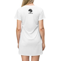 Playful Cancer (White/Black) T-Shirt Dress