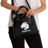 Playful Leather Shoulder Handbag