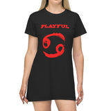 Playful Cancer (Black/Red) T-Shirt Dress