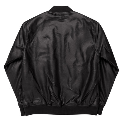 Playful Leather Bomber Jacket