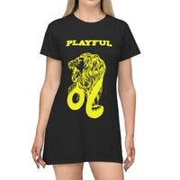 Playful Leo T-Shirt Dress