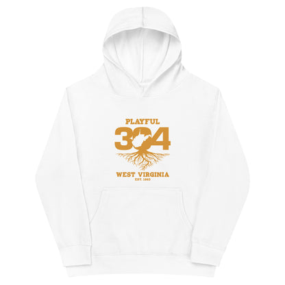 Playful WV - Gold Kids Fleece Hoodie