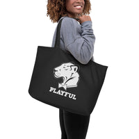 Playful Large Organic Tote Bag