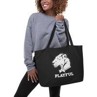 Playful Large Organic Tote Bag