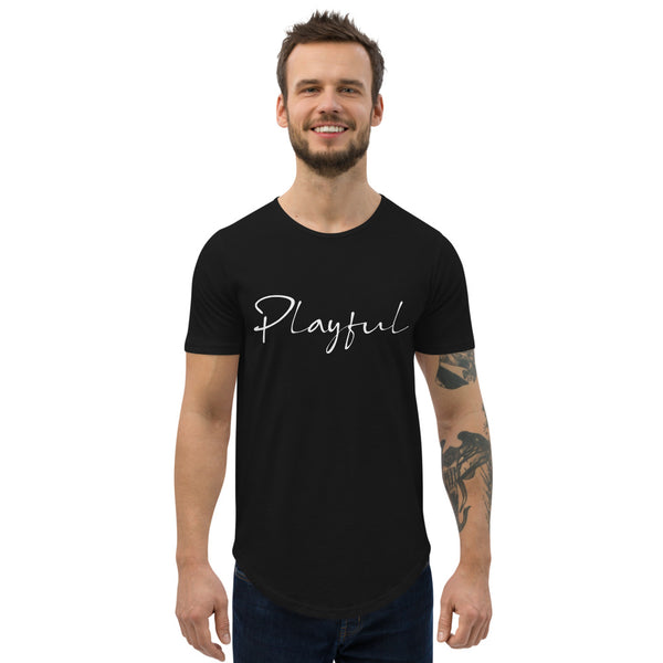 Playful Men's Signature Curved Hem T-Shirt